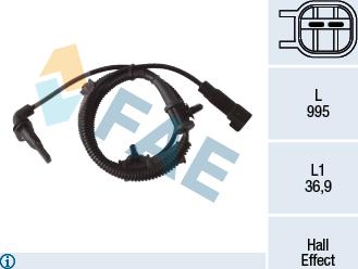 FAE 78262 - Датчик ABS, частота вращения колеса autosila-amz.com