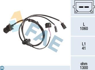 FAE 78209 - Датчик ABS, частота вращения колеса autosila-amz.com