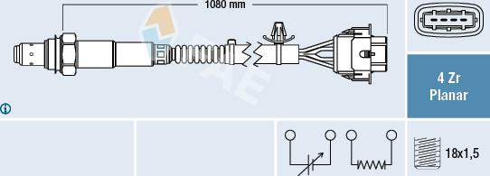 FAE 77421 - Oxygen sensor autosila-amz.com