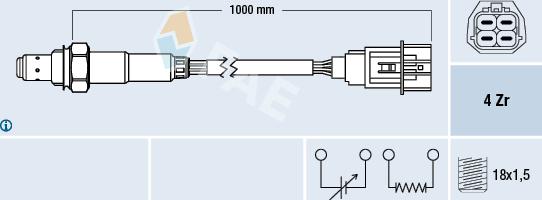 FAE 77605 - Oxygen sensor autosila-amz.com