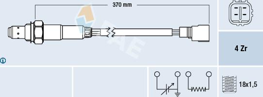 FAE 77330 - Лямбда-зонд, датчик кислорода autosila-amz.com