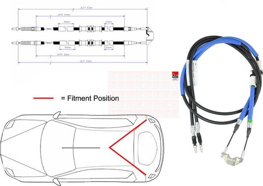 FAI AutoParts FBC0090 - Тросик, cтояночный тормоз autosila-amz.com