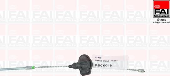 FAI AutoParts FBC0049 - Тросик, cтояночный тормоз autosila-amz.com