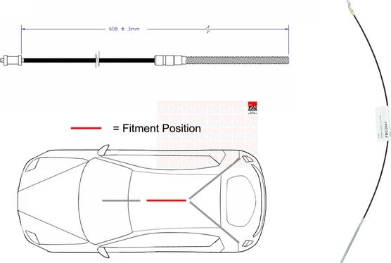 FAI AutoParts FBC0041 - Тросик, cтояночный тормоз autosila-amz.com