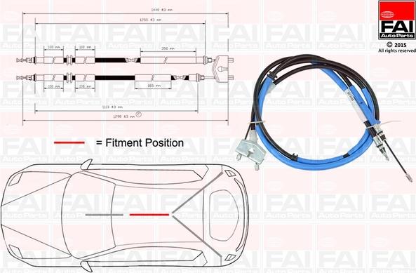 FAI AutoParts FBC0048 - Тросик, cтояночный тормоз autosila-amz.com