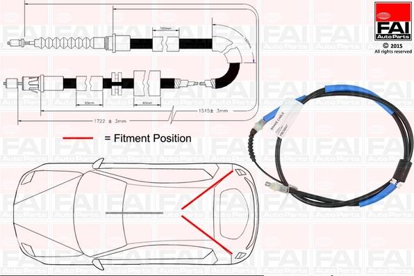 FAI AutoParts FBC0047 - Тросик, cтояночный тормоз autosila-amz.com