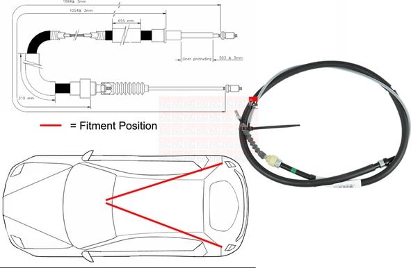 FAI AutoParts FBC0006 - Тросик, cтояночный тормоз autosila-amz.com