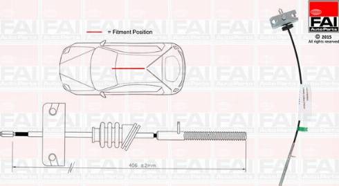 FAI AutoParts FBC0001 - Тросик, cтояночный тормоз autosila-amz.com