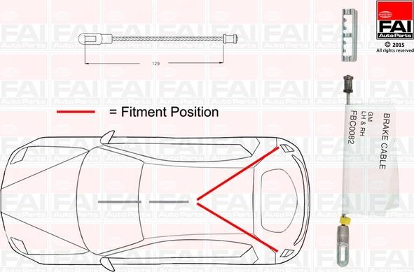 FAI AutoParts FBC0082 - Тросик, cтояночный тормоз autosila-amz.com