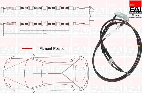 FAI AutoParts FBC0087 - Тросик, cтояночный тормоз autosila-amz.com