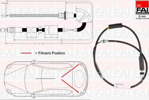 FAI AutoParts FBC0034 - Тросик, cтояночный тормоз autosila-amz.com