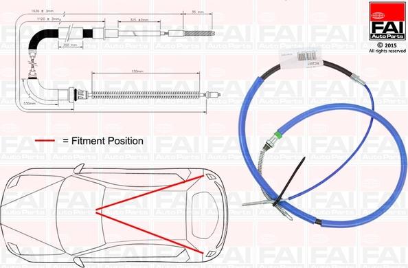 FAI AutoParts FBC0148 - Тросик, cтояночный тормоз autosila-amz.com