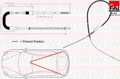 FAI AutoParts FBC0155 - Тросик, cтояночный тормоз autosila-amz.com