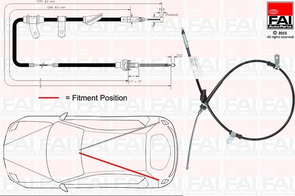 FAI AutoParts FBC0102 - Тросик, cтояночный тормоз autosila-amz.com