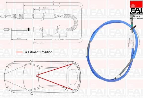 FAI AutoParts FBC0120 - Тросик, cтояночный тормоз autosila-amz.com