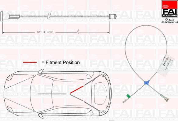 FAI AutoParts FBC0173 - Тросик, cтояночный тормоз autosila-amz.com