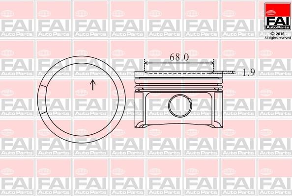 FAI AutoParts PK2-000 - Поршень autosila-amz.com