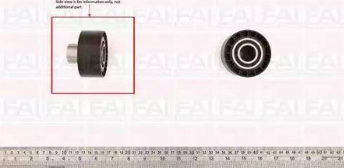 FAI AutoParts T9556 - Направляющий ролик, зубчатый ремень ГРМ autosila-amz.com