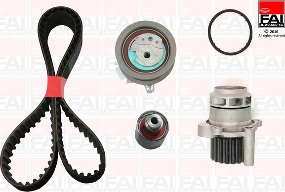 FAI AutoParts TBK345-6437 - Водяной насос + комплект зубчатого ремня ГРМ autosila-amz.com