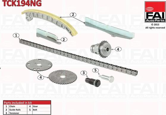 FAI AutoParts TCK194NG - Комплект цепи привода распредвала autosila-amz.com