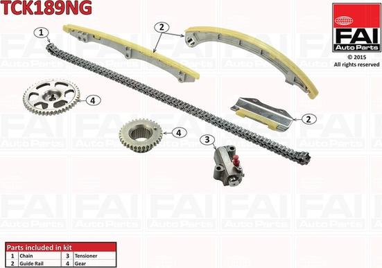 FAI AutoParts TCK189NG - Комплект цепи привода распредвала autosila-amz.com