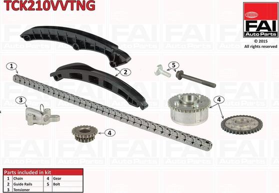 FAI AutoParts TCK210VVTNG - Комплект цепи привода распредвала autosila-amz.com