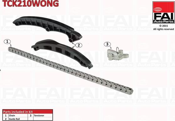 FAI AutoParts TCK210WONG - Комплект цепи ГРМ (без шестерни, без прокладки) autosila-amz.com