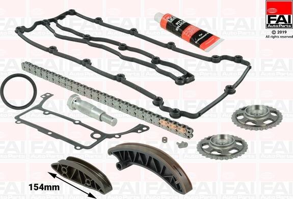 FAI AutoParts TCK227L - Комплект цепи привода распредвала autosila-amz.com