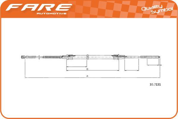 FARE SA 19255 - Тросик, cтояночный тормоз autosila-amz.com