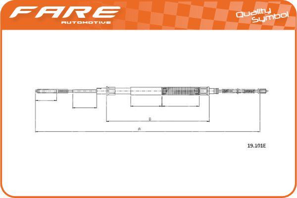 FARE SA 18940 - Тросик, cтояночный тормоз autosila-amz.com