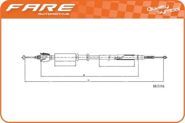 FARE SA 18423 - Тросик, cтояночный тормоз autosila-amz.com