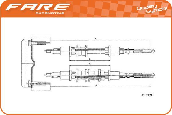 FARE SA 18636 - Тросик, cтояночный тормоз autosila-amz.com