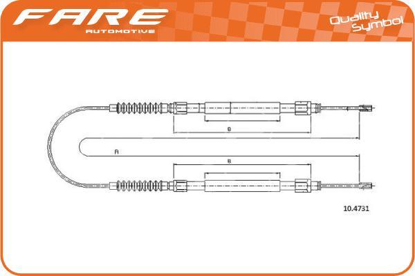 FARE SA 18109 - Тросик, cтояночный тормоз autosila-amz.com