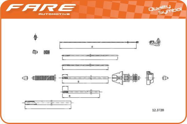 FARE SA 18108 - Тросик, cтояночный тормоз autosila-amz.com