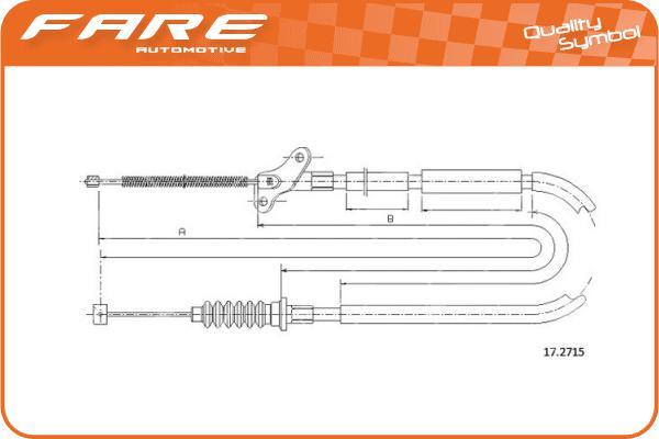 FARE SA 18369 - Тросик, cтояночный тормоз autosila-amz.com