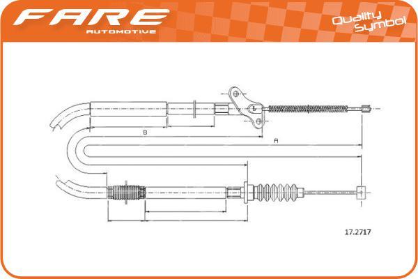 FARE SA 18370 - Тросик, cтояночный тормоз autosila-amz.com