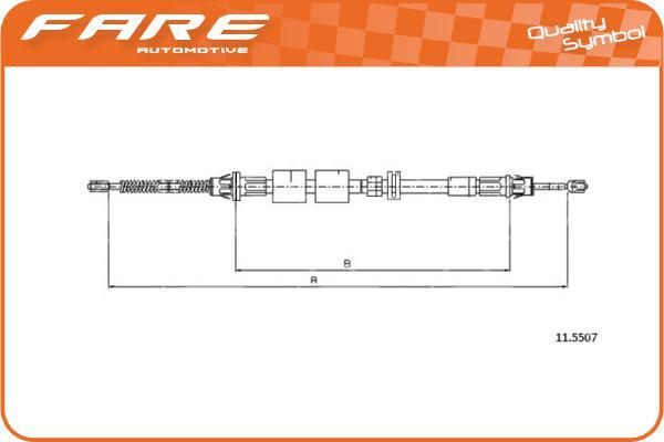 FARE SA 18219 - Тросик, cтояночный тормоз autosila-amz.com