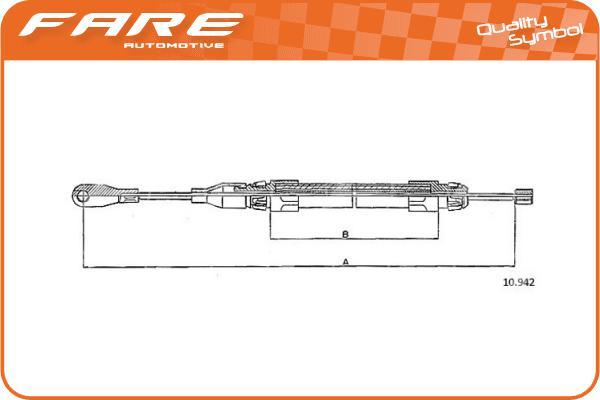 FARE SA 17899 - Тросик, cтояночный тормоз autosila-amz.com