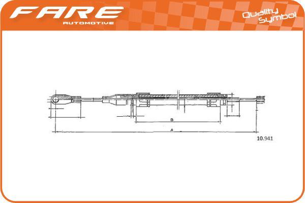 FARE SA 17891 - Тросик, cтояночный тормоз autosila-amz.com