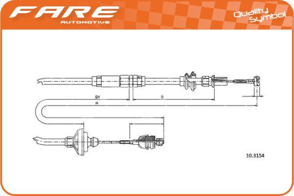 FARE SA 24850 - Трос, управление сцеплением autosila-amz.com