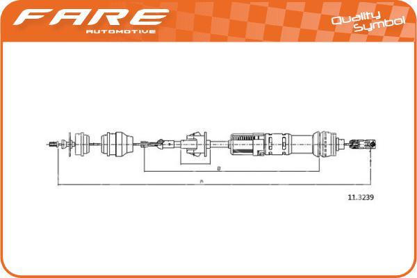 FARE SA 24779 - Трос, управление сцеплением autosila-amz.com