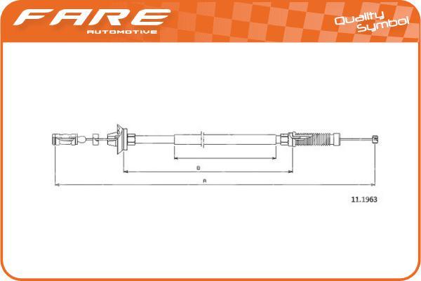 FARE SA 25544 - Тросик газа autosila-amz.com