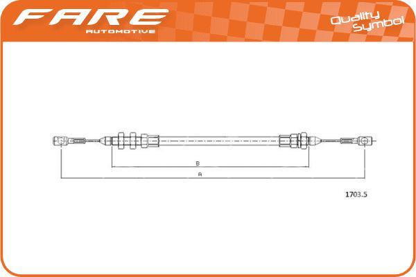 FARE SA 25661 - Тросик газа autosila-amz.com