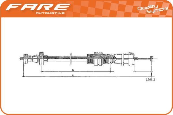 FARE SA 25609 - Тросик газа autosila-amz.com