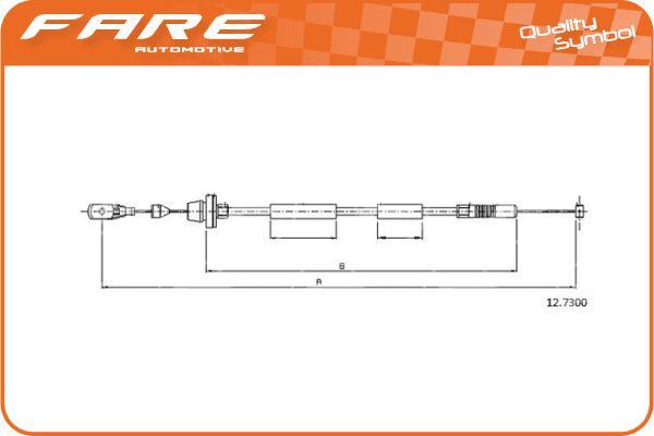 FARE SA 25682 - Тросик газа autosila-amz.com