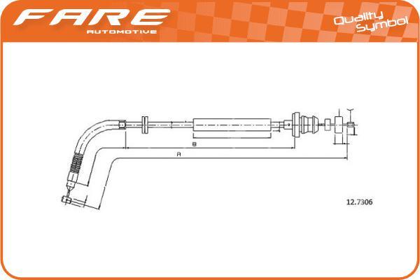 FARE SA 25780 - Тросик газа autosila-amz.com