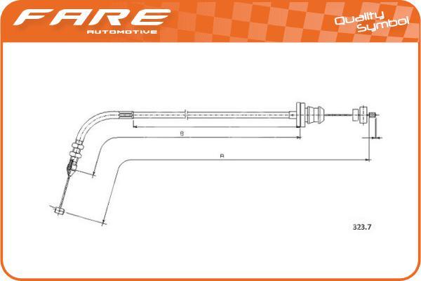 FARE SA 25772 - Тросик газа autosila-amz.com