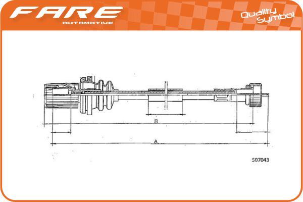 FARE SA 27520 - Тросик спидометра autosila-amz.com