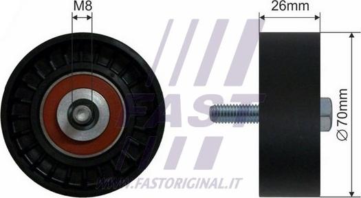 Fast FT44512 - Ролик, поликлиновый ремень autosila-amz.com