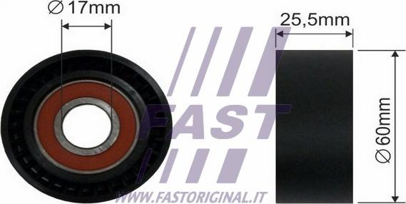 Fast FT44534 - Ролик, поликлиновый ремень autosila-amz.com